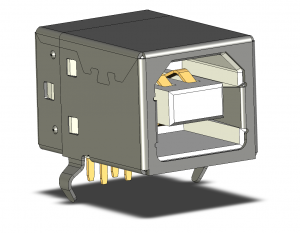 2.0 USB CONNECTOR B TYPE RIGHT ANGLE DIP TPYE